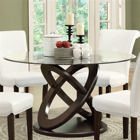 Shop Monarch Specialties Clear Tempered Glass Round Table at Lowes.com