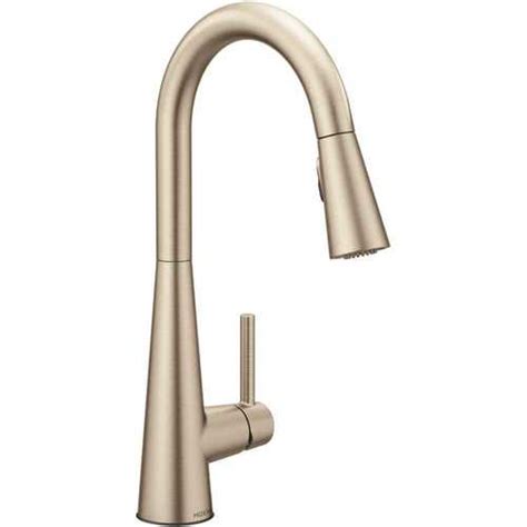 Moen 7864SRS Sleek Single-Handle Pull-Down Sprayer Kitchen Faucet with Reflex and Power Clean in ...