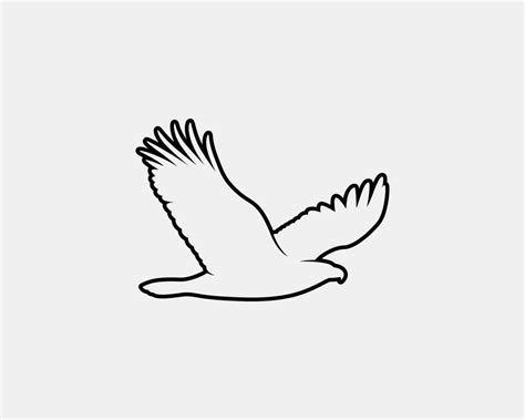 eagle outline vector silhouette 11542495 Vector Art at Vecteezy