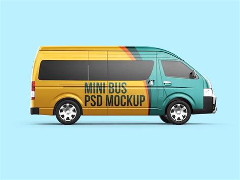 Mini Bus Mockup - Free Vectors & PSDs to Download