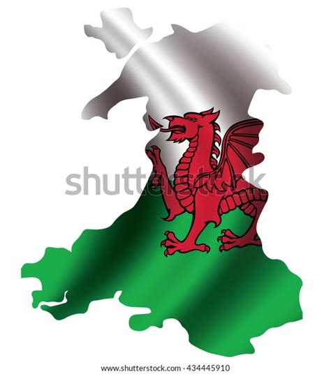 Vector Wales Flag Blowing Wind Wales Stock Vector (Royalty Free ...