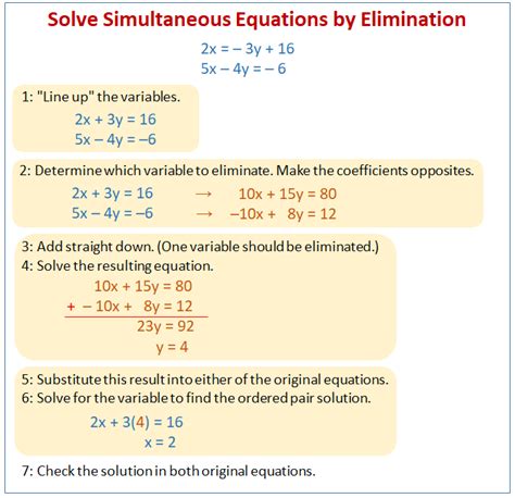 Solve Simultaneous Equations By Elimination Calculator - Tessshebaylo