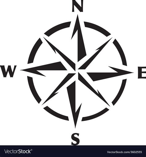 Compass rose graphic Royalty Free Vector Image