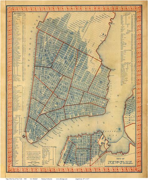 Old Maps of Manhattan - New York City