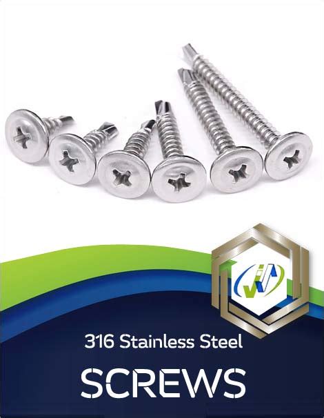 316 Stainless Steel Screws and 316L Grub/ Deck/ Tek/ Concrete Screw