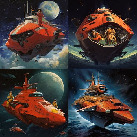 Space Battleship Yamato AI Art Style - Futuristic Galactic Battles ...