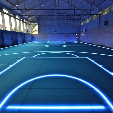 Taking basketball into the future 🏀🚀 #basketball #court #future #futuristic #led #illuminat ...