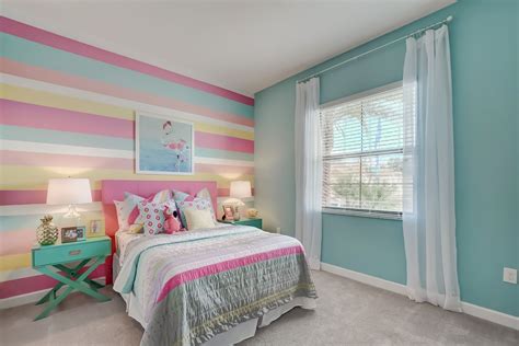 We think bright colors in children’s bedrooms are really GREAT! If this space was yours, how ...