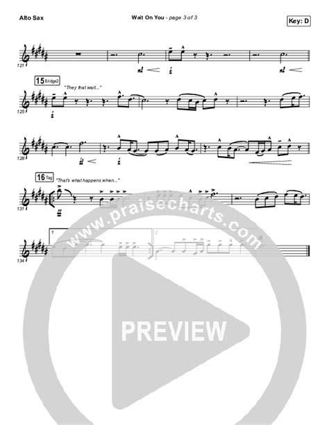 Wait On You Alto Sax Sheet Music PDF (Maverick City Music / Elevation Worship / Dante Bowe ...