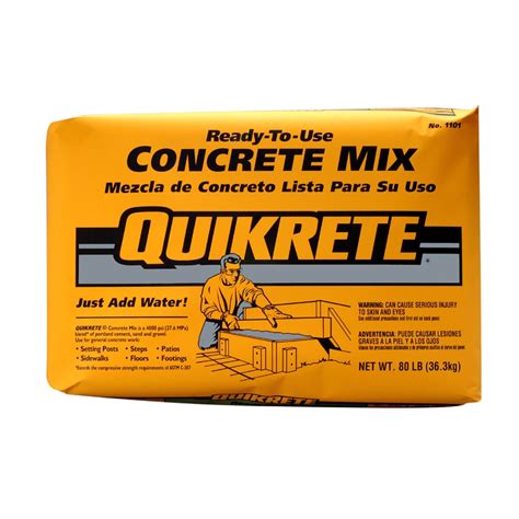 Shop QUIKRETE 80-lb High Strength Concrete Mix at Lowes.com