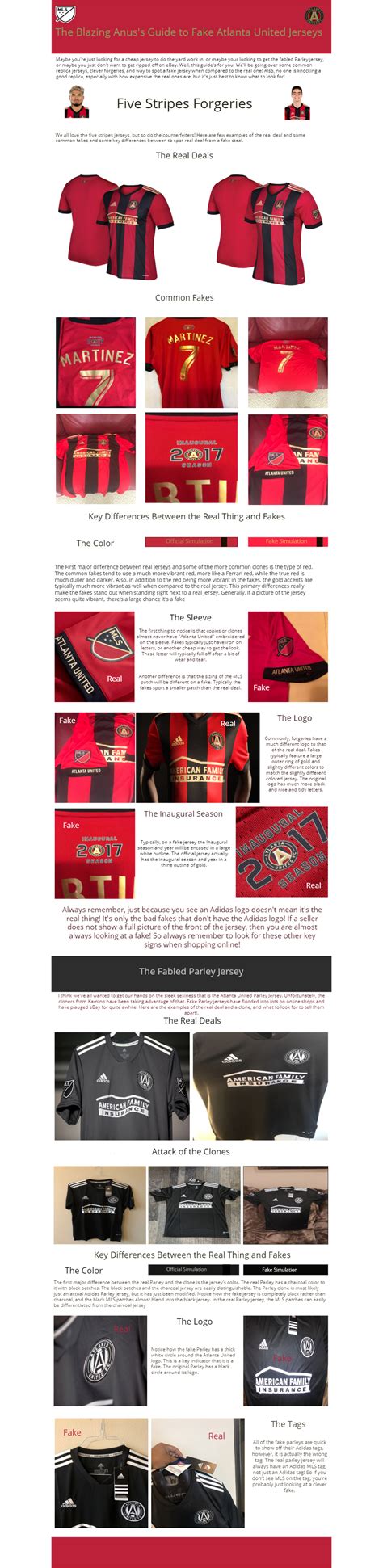 Detailed Guide to Fake Atlanta United Jerseys (Parley and Five Stripes ...