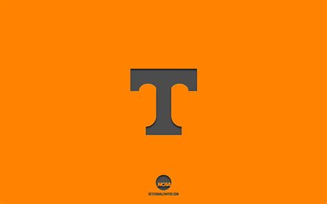 Tennessee Volunteers, orange background, American football team, Tennessee Volunteers emblem ...