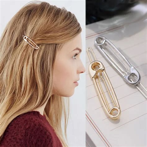 M MISM Girls Little Pin Hair Clips Simple Hairpins Popular Hairgrips for Women Silver Solid Hair ...