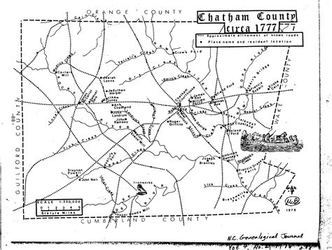 Chatham County Old Trails & Creeks-1770's