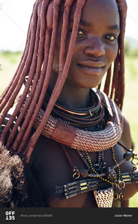 Namibia - March 17, 2016: Woman of Himba tribe, Namibia stock photo - OFFSET