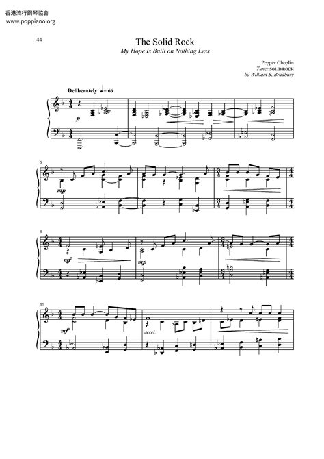 Spiritual-The Solid Rock Sheet Music pdf, - Free Score Download ★