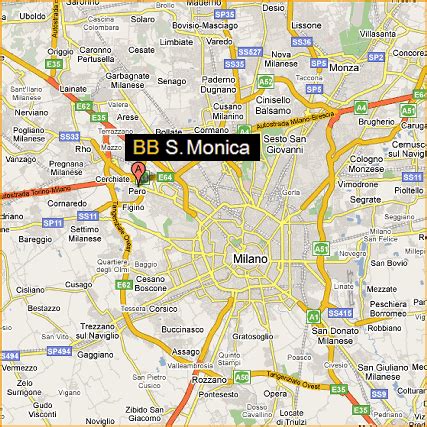 BB Hotel FIERA MILANO PERO - B&B SANTA MONICA - Bed & Breakfast FIERAMILANO RHO PERO - Mappa