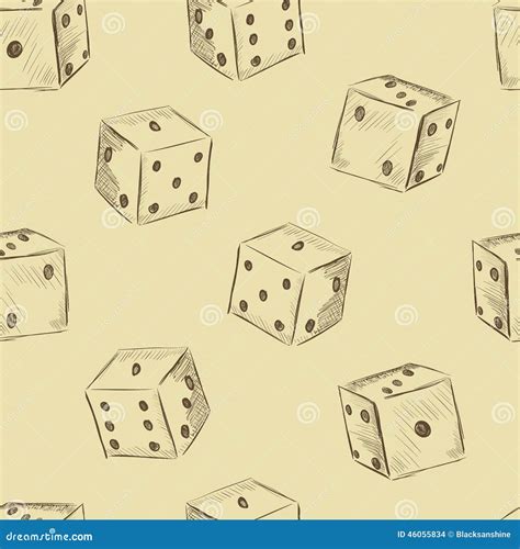 Dice Vintage Seamless Texture Vector Illustration | CartoonDealer.com ...