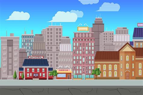 2d City Game Background | Pre-Designed Illustrator Graphics ~ Creative ...