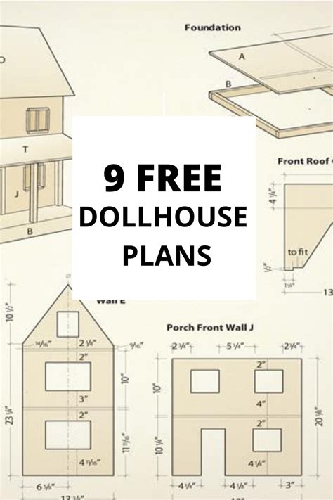 Printable Dollhouse Blueprints Woodworking Plans