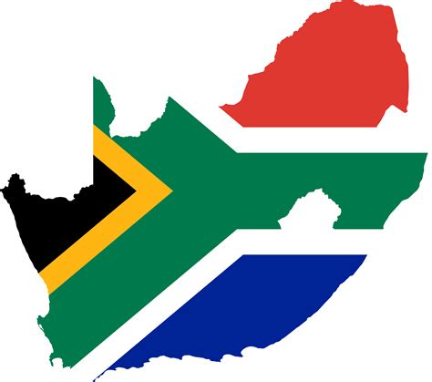 Clipart - South Africa Flag Map