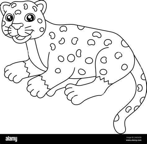 Jaguar Coloring Page Isolated for Kids Stock Vector Image & Art - Alamy