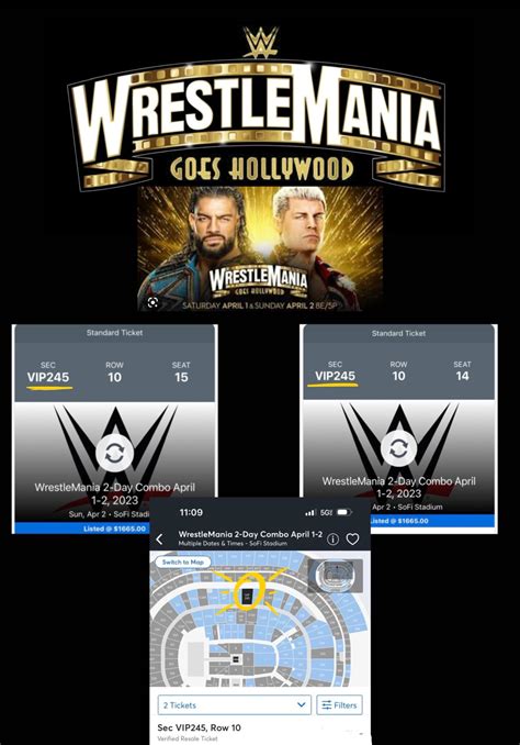 Selling 2 Wrestlemania 2-day tickets $1500 each ticket : r ...