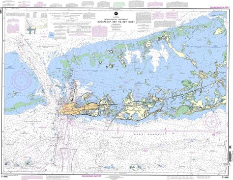 NOAA Nautical Chart 11446: Intracoastal Waterway Sugarloaf Key To Key ...