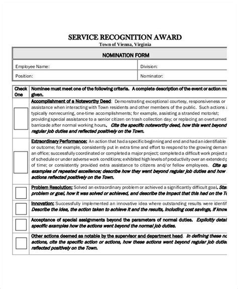 Recognition Award Templates - 8+ Free Word, Excel, PDF Documents Download