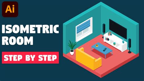 Isometric room | Illustrator CC tutorial (STEP BY STEP) - YouTube