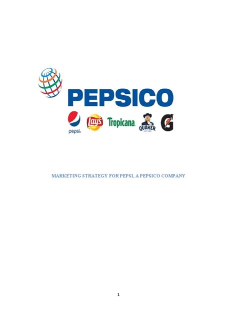 Marketing Approach and Strateg For Pepsico | PDF | Pepsi Co | Pepsi