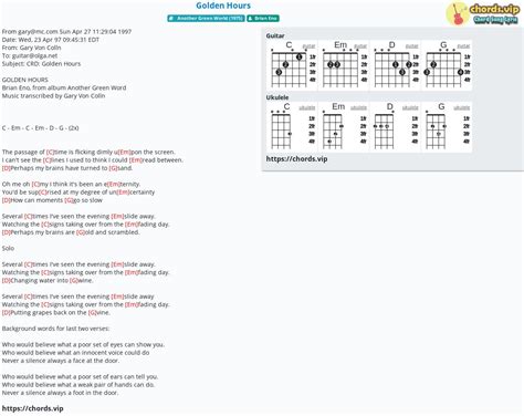 Chord: Golden Hours - tab, song lyric, sheet, guitar, ukulele | chords.vip