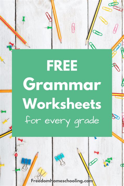 Free Grammar Worksheets - Freedom Homeschooling - Worksheets Library