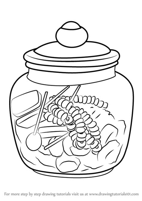 How to Draw a Candy Jar (Everyday Objects) Step by Step ...