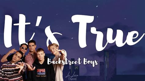 It’s True | Backstreet Boys | LYRICS VIDEO | La Lirica Channel - YouTube