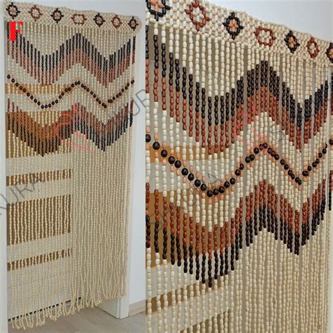 Beaded Door Curtain Decor for Living Room Wood Blinds Door Beads Curtains Beaded Door Curtain ...