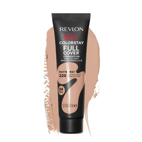 Revlon ColorStay Full Cover Longwear Matte Foundation, Heat & Sweat Resistant Lightweight Face ...