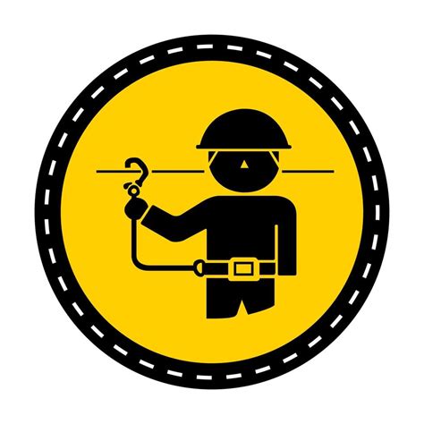 PPE Icon.Use Safety Belts Symbol Sign On black Background 3715173 Vector Art at Vecteezy