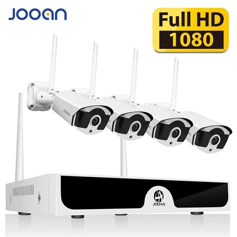 JOOAN Wireless Security Camera System 4CH CCTV H.265 NVR 1080P WIFI Cameras Outdoor Night Vision ...