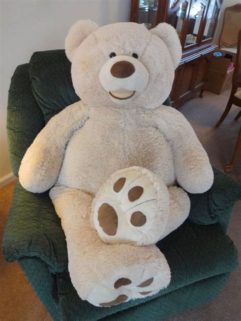 HUGE 53" Costco TEDDY BEAR HugFun Plush Giant Nursery Life Size Floppy ...