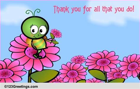 Thank You For All That You Do! Free For Everyone eCards, Greeting Cards | 123 Greetings