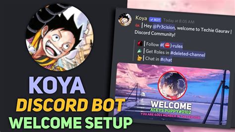 How to Setup Koya Welcome Bot Discord | Background Image & Message ...