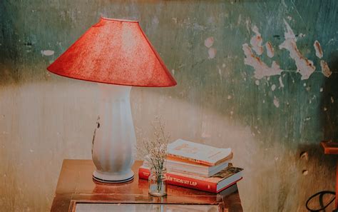 Table Lamp on Nightstand · Free Stock Photo