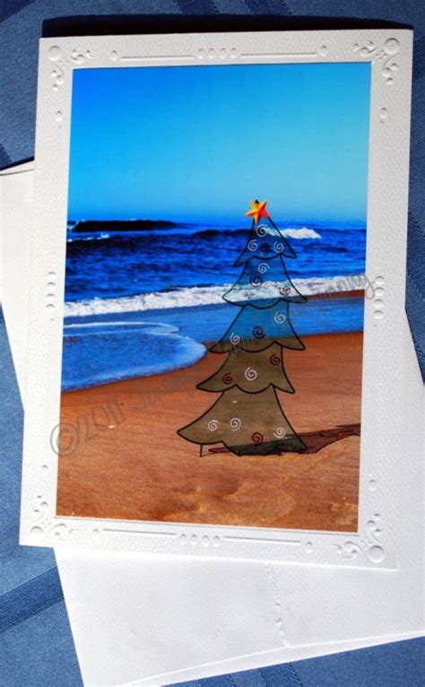 Items similar to Beach Themed Christmas/Holiday Cards- Set of 10 Cards on Etsy