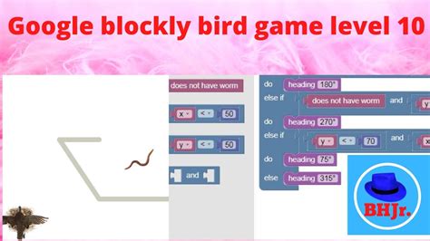 google blockly bird game level 10 - YouTube