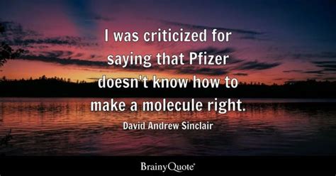 David Andrew Sinclair - I was criticized for saying that...