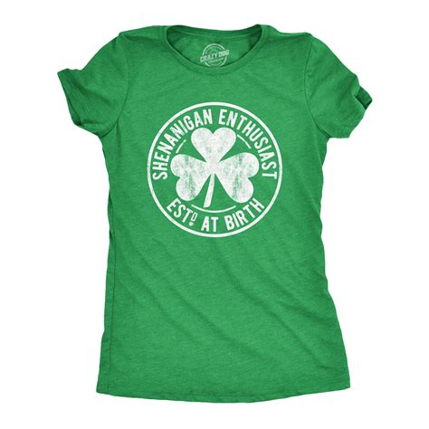 Womens Shenanigan Enthusiast T Shirt Funny Saint Patricks Day St Patty ...