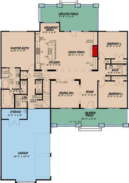 45 super ideas house plans with courtyard garage layout | Courtyard house plans, Country style ...