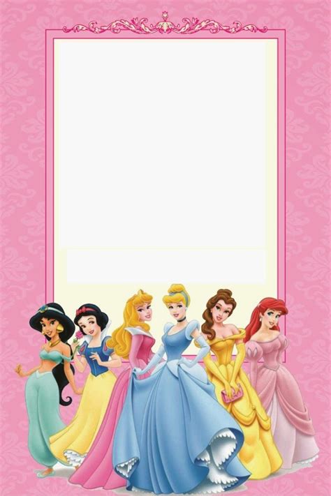 Free Printable Disney Princess Birthday Invitations Template | FREE Printable Birthday ...