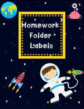 Homework Folder Labels by Living Loved in First | TPT